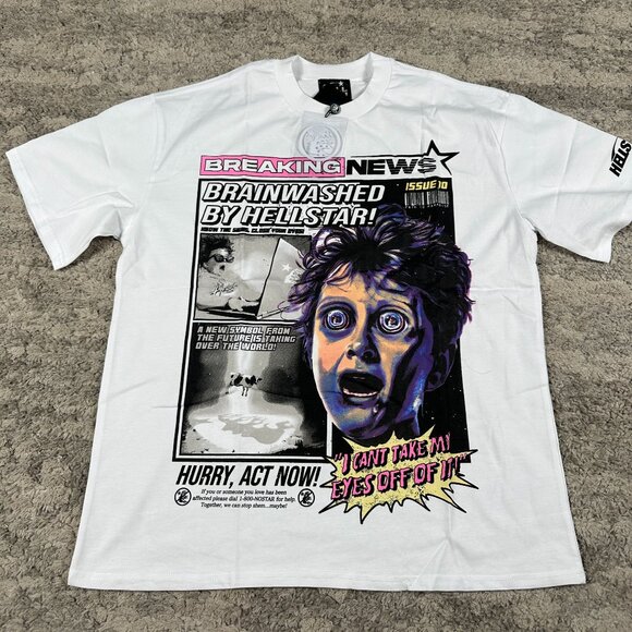 Hellstar Brainwashed By Hellstar White T-Shirt Men’s Size Large